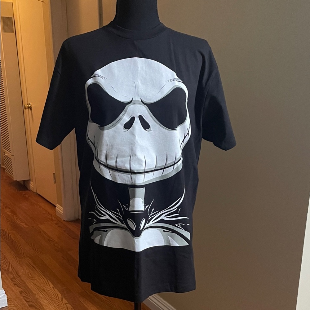 Black & White Jack Skellington Skull Graphic Tee